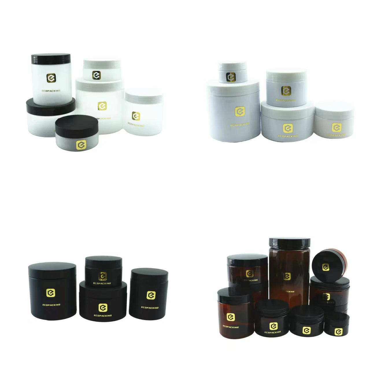 PET 30g 50g 100g 150g 200g 250g 500g Wide Mouth Eye Face Body Cream Cosmetic Container Plastic Jar Packaging