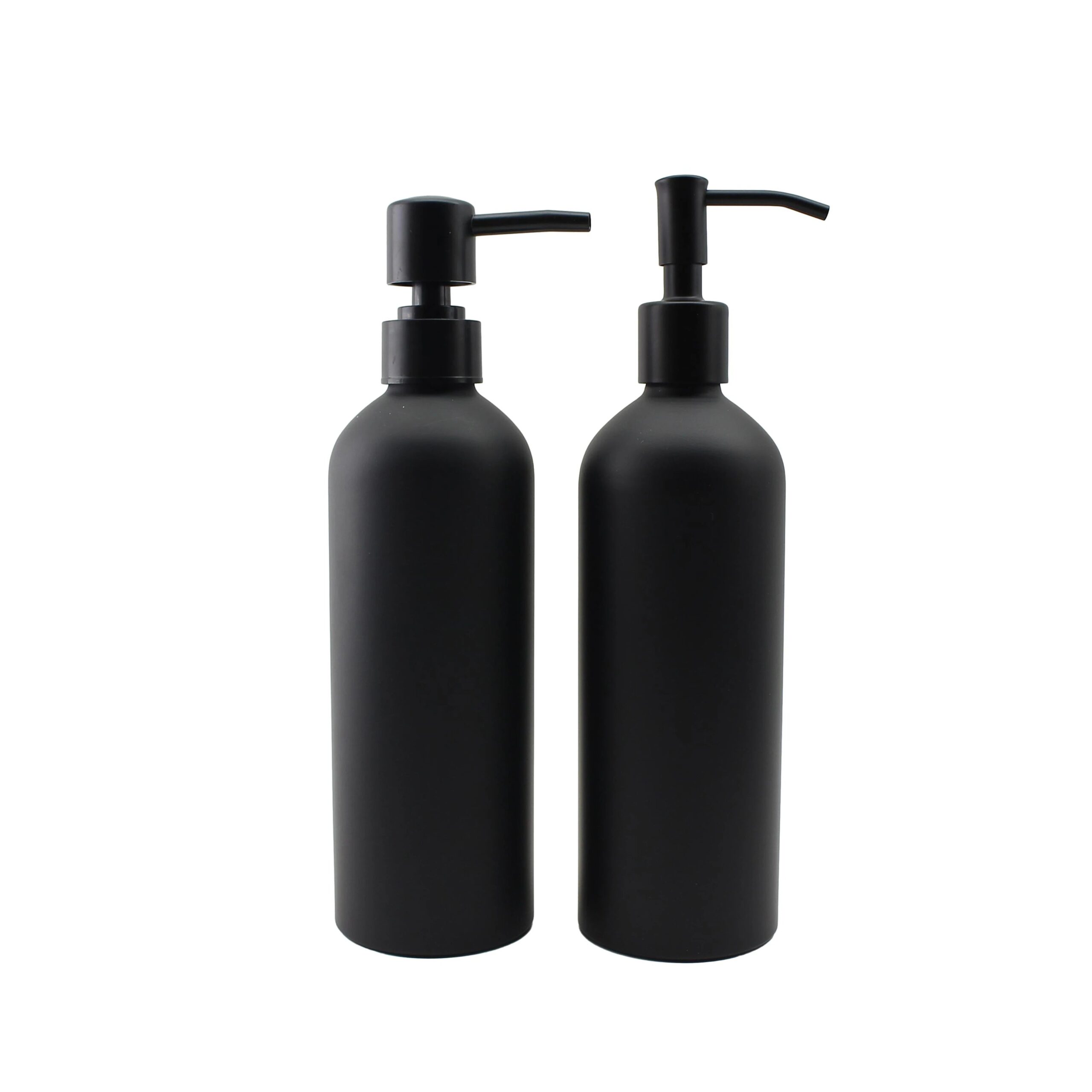 16oz 500ml matte black frosted metal pump aluminum bottle for hand soap shampoo lotion hair conditioner - 图片 2