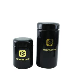 Round Large Smell Proof air Tight Storage Glass Jar 250ml 500ml 1000ml UV Black Dark Violet Uv Glass Jar