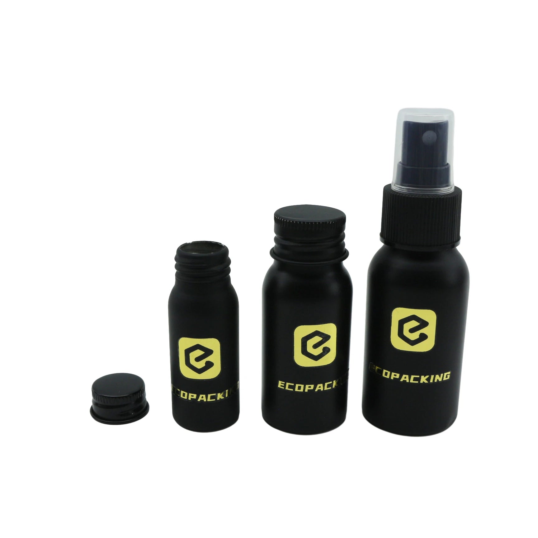 15ml 30ml 50ml 100ml 150ml 200ml 250ml 300ml 350ml 500ml 1000ml Matte Black Aluminum Bottle Cosmetic Shampoo Pump Spray Bottle - 图片 5