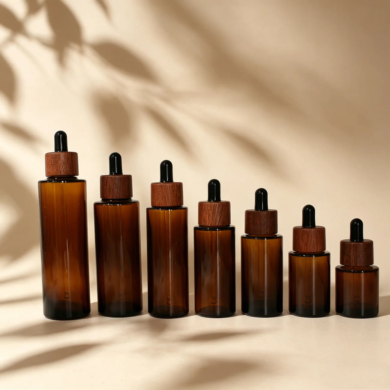 15ml 20ml 30ml Cylinder Glass Dropper Bottle Flat Shoulder Amber Glass Bottle Essential Oil Bottles - 图片 3
