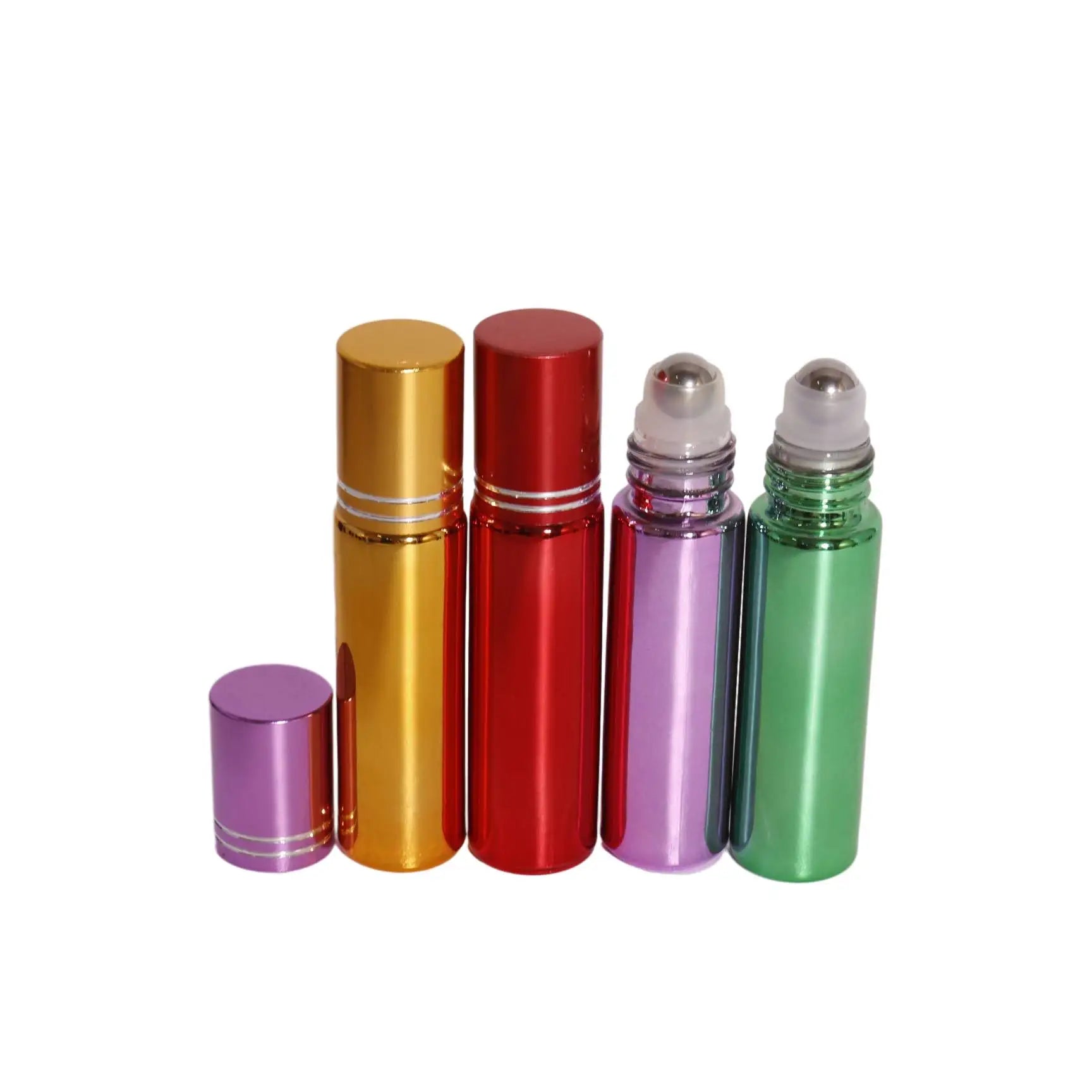 Ready to Ship 5ml 10ml Gold Silver Black Plating Glass Roll on Bottles 10 ml Roller Bottle for Essential Oil With Roller Balls - 图片 5