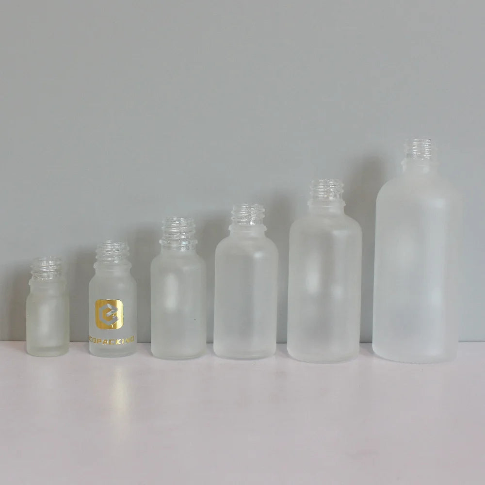 Cylinder 5ml 10ml 15ml 20ml 30ml 50ml 100ml Empty Essential Oil Bottle clear Frosted Glass Dropper Bottles for Cosmetics M888 - 图片 2