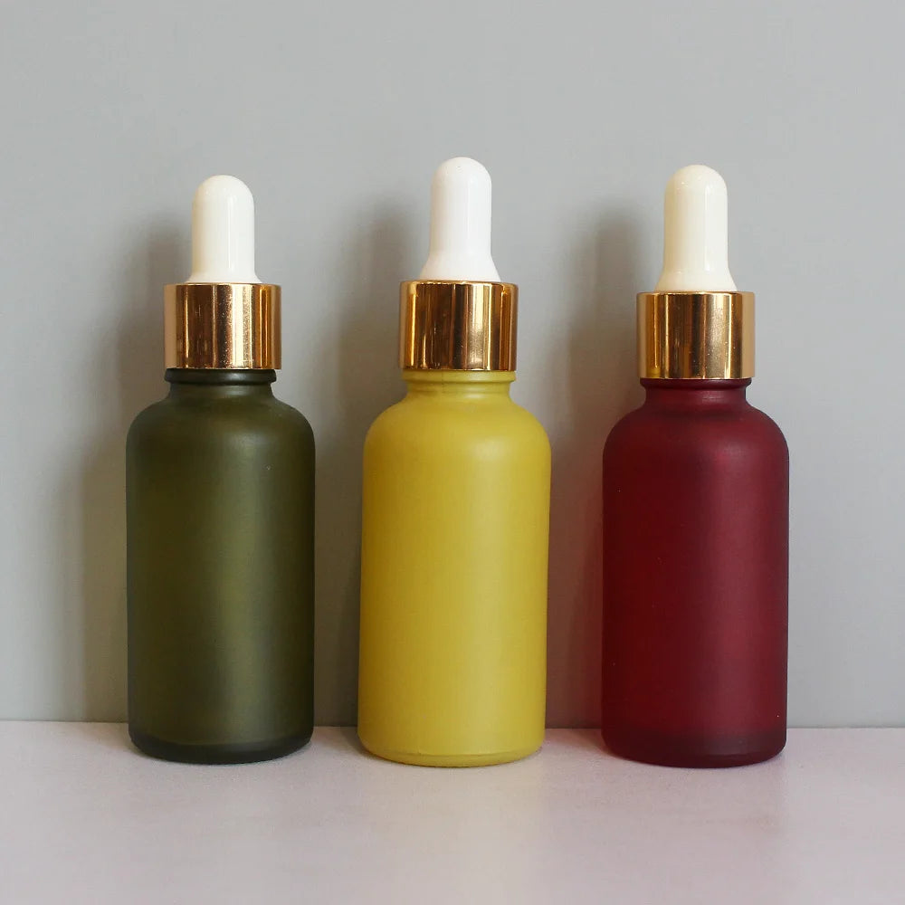 Custom Frosted 30 ml 50ml 60 ml 100ml Glass Dropper Bottles Cosmetic 5ml 10ml Glass Perfume Spray Bottle with Bamboo Lid Cap - 图片 4