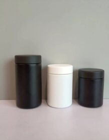 High quality 100cc 150cc 200cc black white pharmaceutical Glass Pill Capsule Bottles