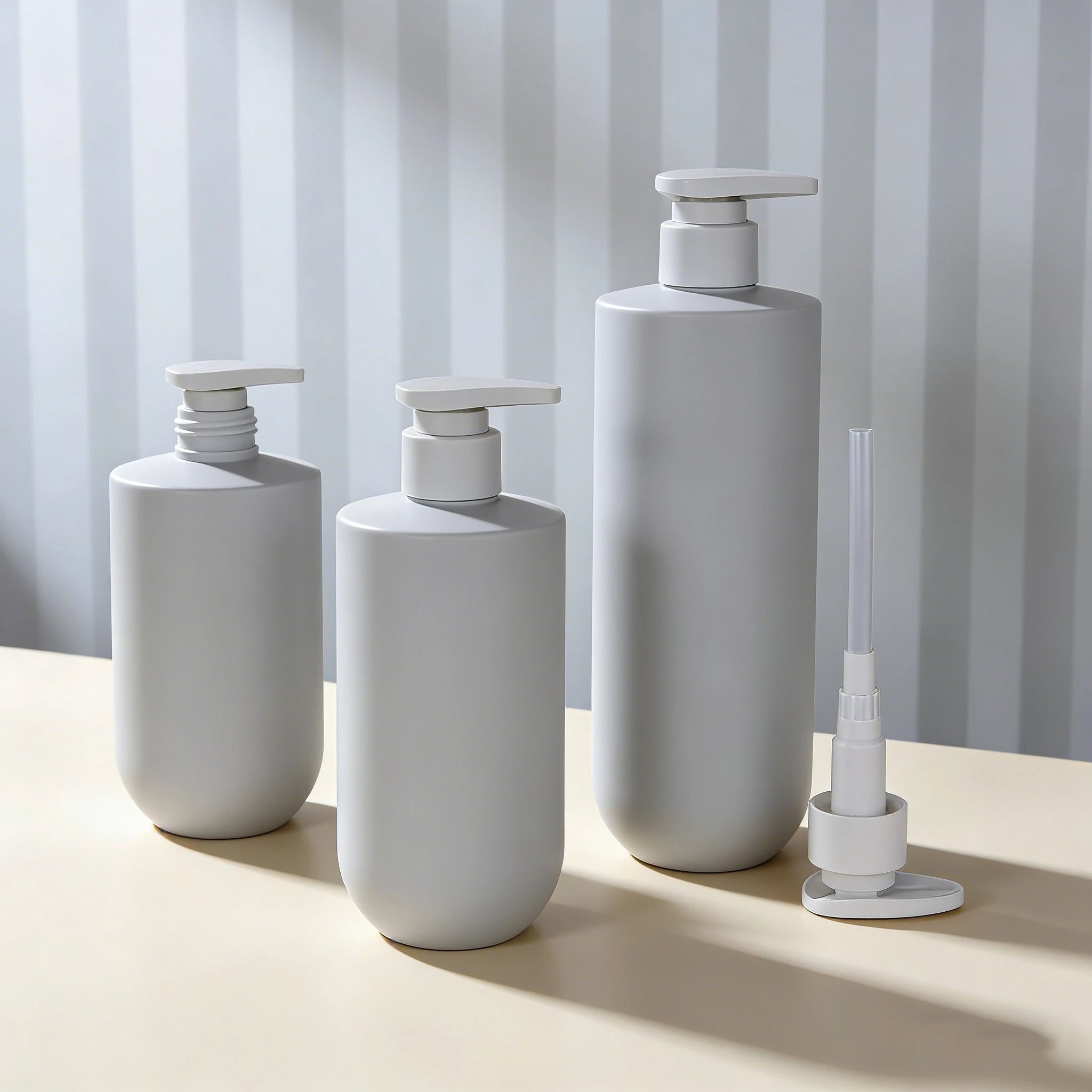 80ML 250ML 300ML 350ML 400ML 500ML HDPE Plastic Silk Screen Printing Shower Gel Shampoo Lotion Pump Bottles - 图片 4