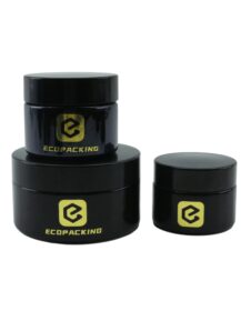 Cosmetic Glass Jars 5g 15g 30g 50g 100g 200g Dark Violet Jar Uv Black Glass Jar