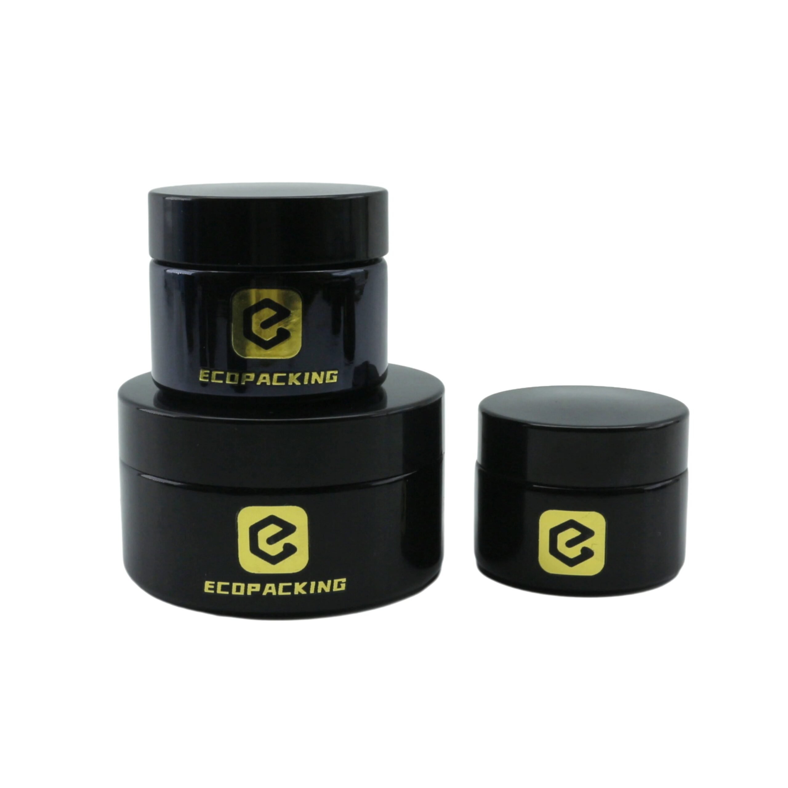 Cosmetic Glass Jars 5g 15g 30g 50g 100g 200g Dark Violet Jar Uv Black Glass Jar