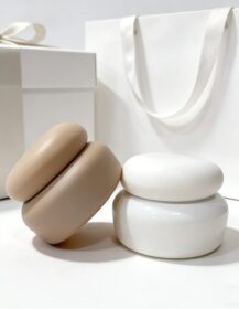 Luxury Glass Body Serum Bottle 50g Eye Cream Glass Jar with Screw Cap Silk Screen & Hot Stamping Printing Cosmetic Packaging