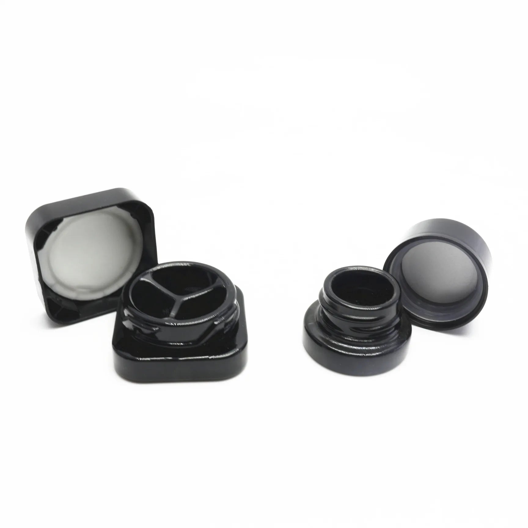 Luxury 3ml 5ml 7ml 9ml Gram Mini Jar Smell Proof Container clear Thick Wall Childproof Small Glass Jar - 图片 4