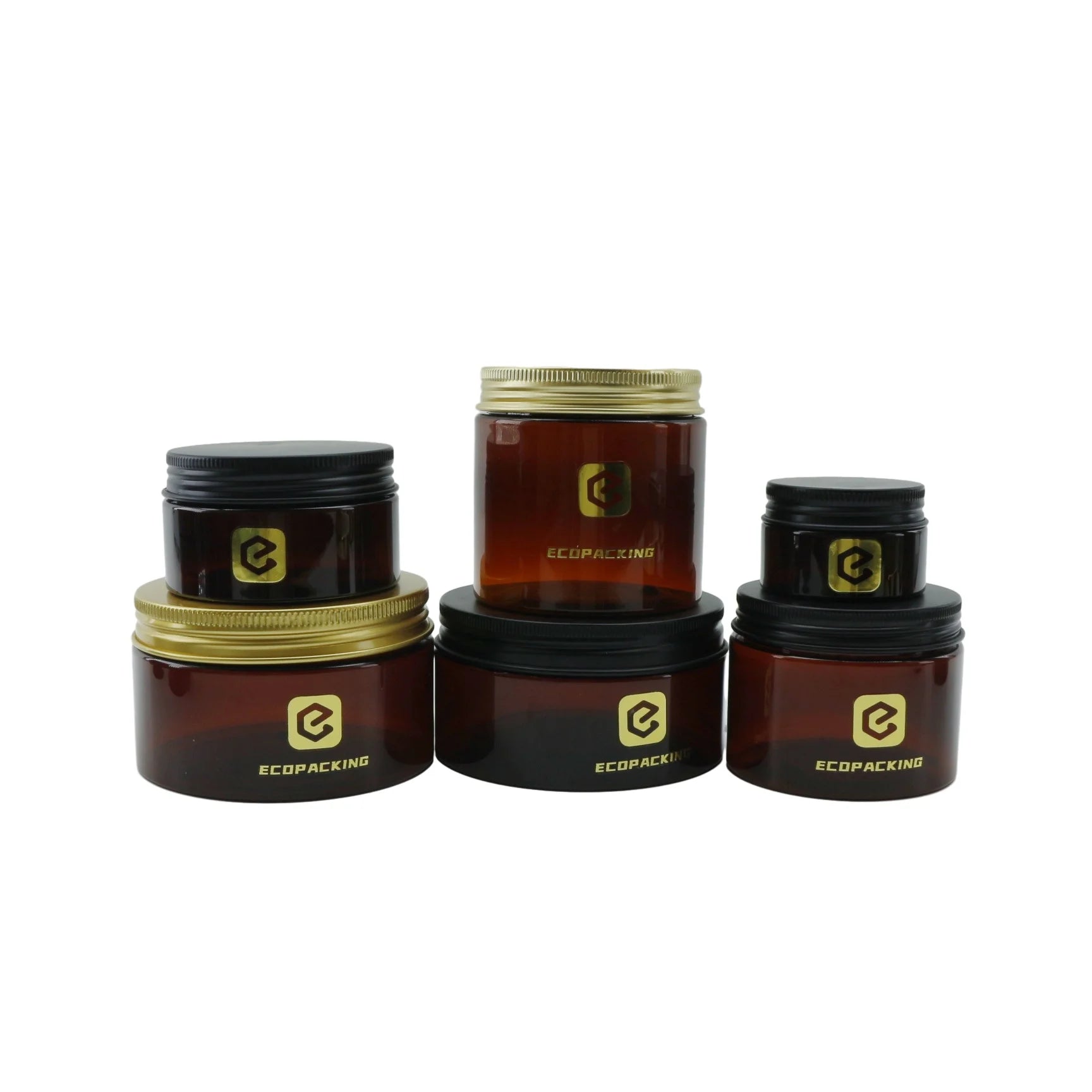 Wholesale Luxury PETG Plastic Cosmetics Packaging 8oz 250ml 500ml Amber Frost Body Butter Jar With Matte Lids for Body Scrub A88 - 图片 7