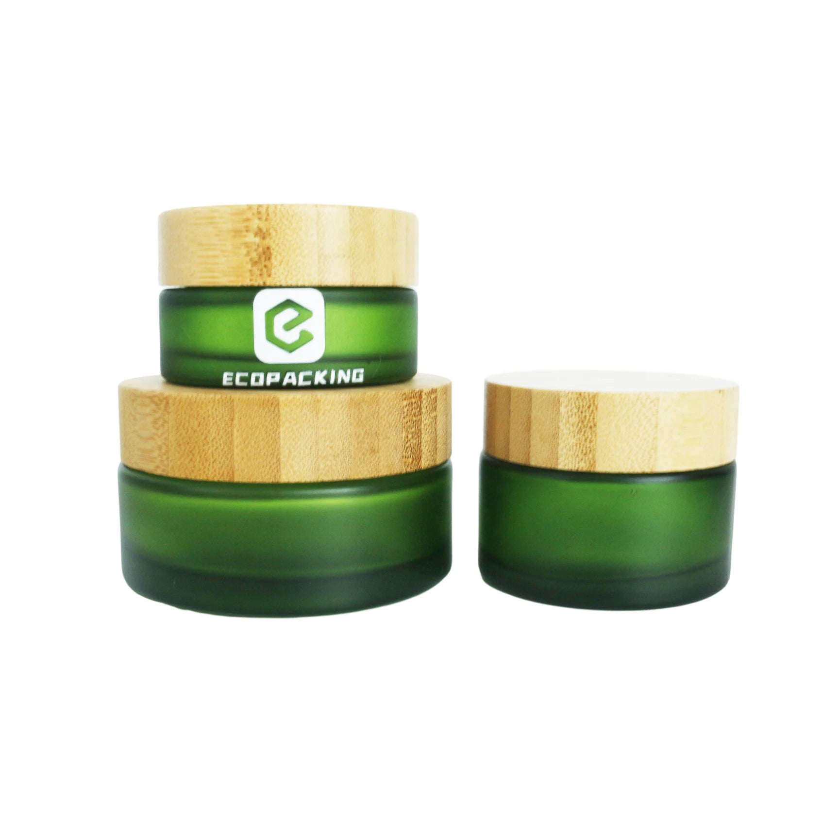 5ml 10ml 15ml 30ml 50ml 100ml 200ml Amber Black Green Blue Cosmetic Glass Jar with Bamboo Lid for Body Balm Face Cream B8888 - 图片 3