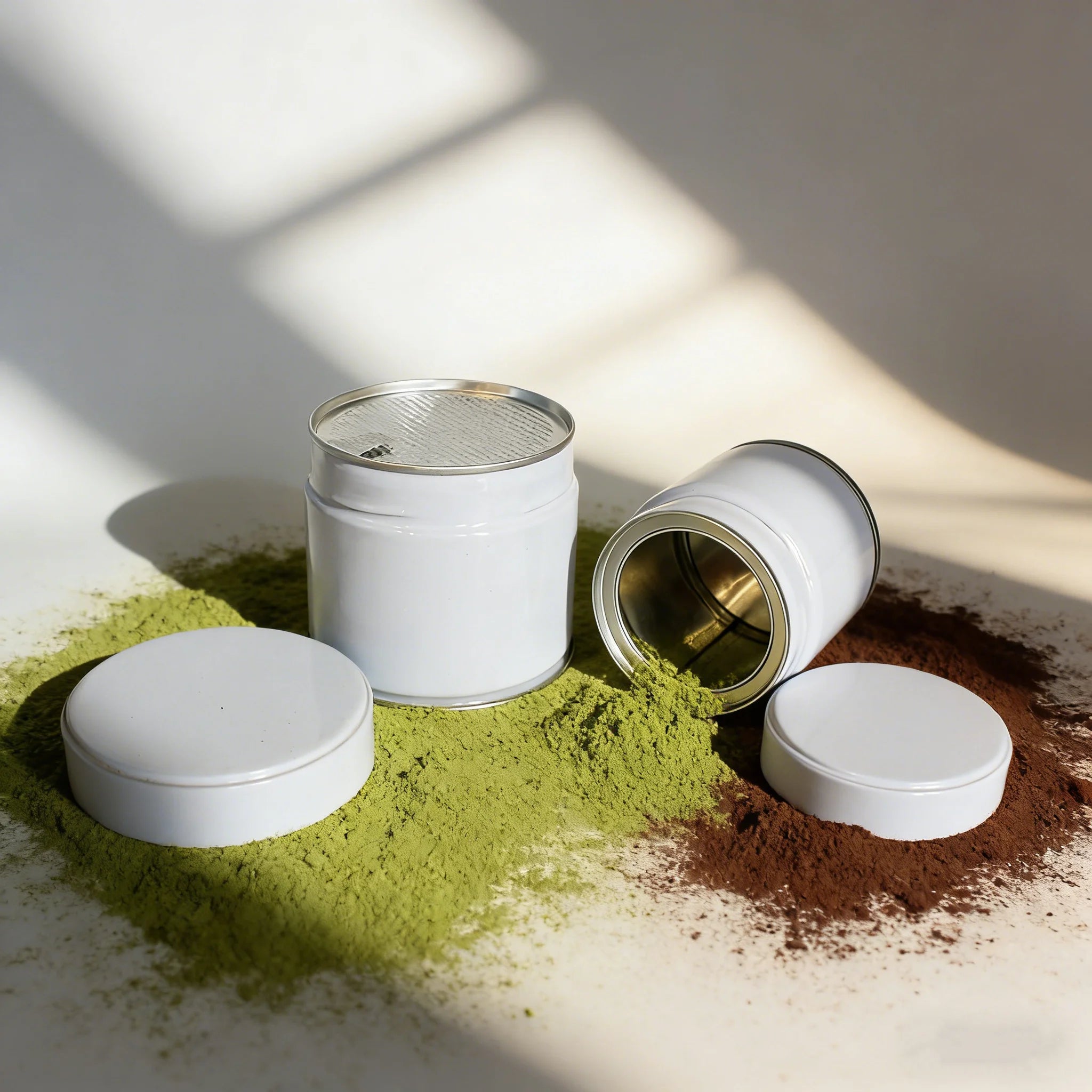 Wholesale Empty Tea Tin Can in Bulk Metal Tin Can Wholesale 100g 30g 50g Matcha Tin Container 60x68mm 60x60mm - 图片 2