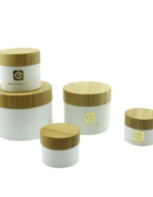 1oz 3oz 50g 100g 200g 250g 500g Plastic PP Cream Jar Cosmetic Package Plastic Jar with Bamboo Cap
