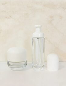 Leakproof 30ml 50ml 100ml 120ml Glass Pump Bottle Cream Jar Combo Refillable Skincare Packaging
