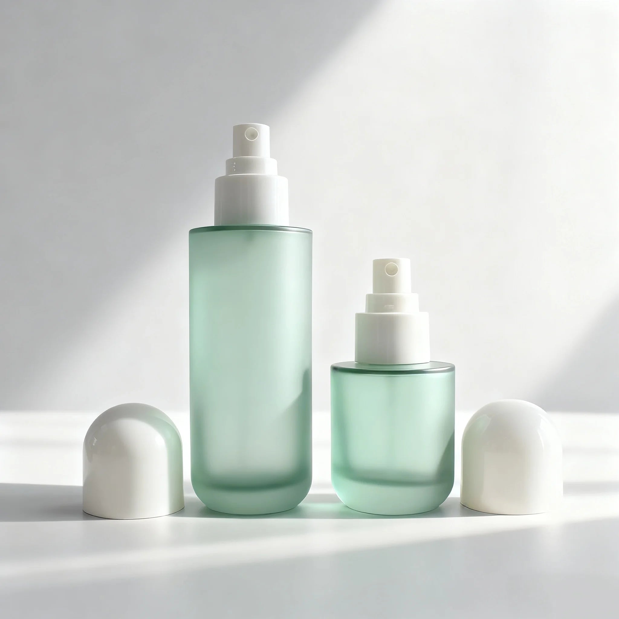 Custom Cream Jar Glass Lotion Pump Bottle 120ml 100ml 50ml 30ml Luxury Cosmetic Glass Bottle Packaging Set Skincare Bottles - 图片 3