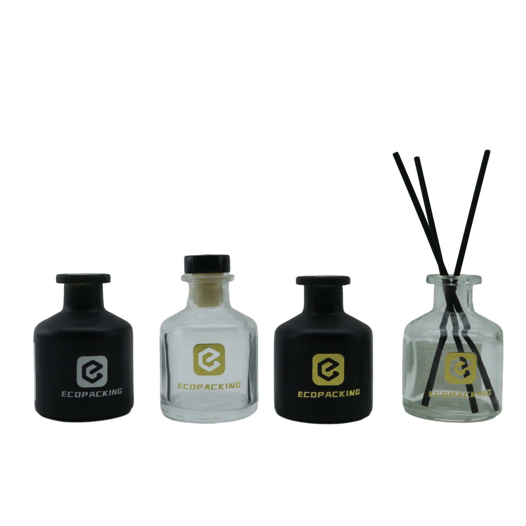 Wholesale 50ml 100ml 150ml Home Scent Room Bottle Fragrance Aroma Glass Reed Diffuser Bottle with Cap F888 - 图片 3