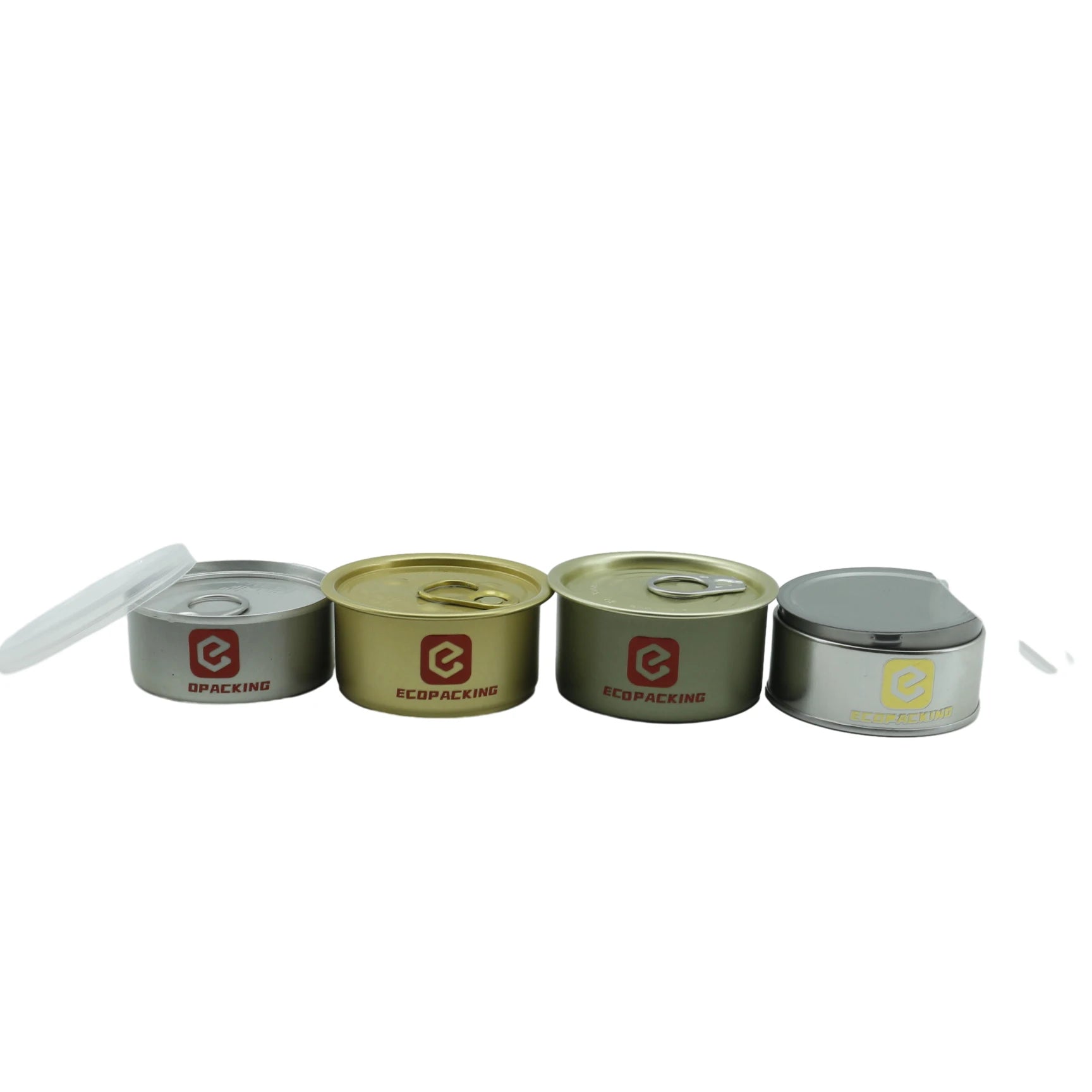 Empty Metal Tin Can Empty Tuna Can Sardine Tinplate Cans with Pull Ring Lid and Plastic Lid - 图片 2