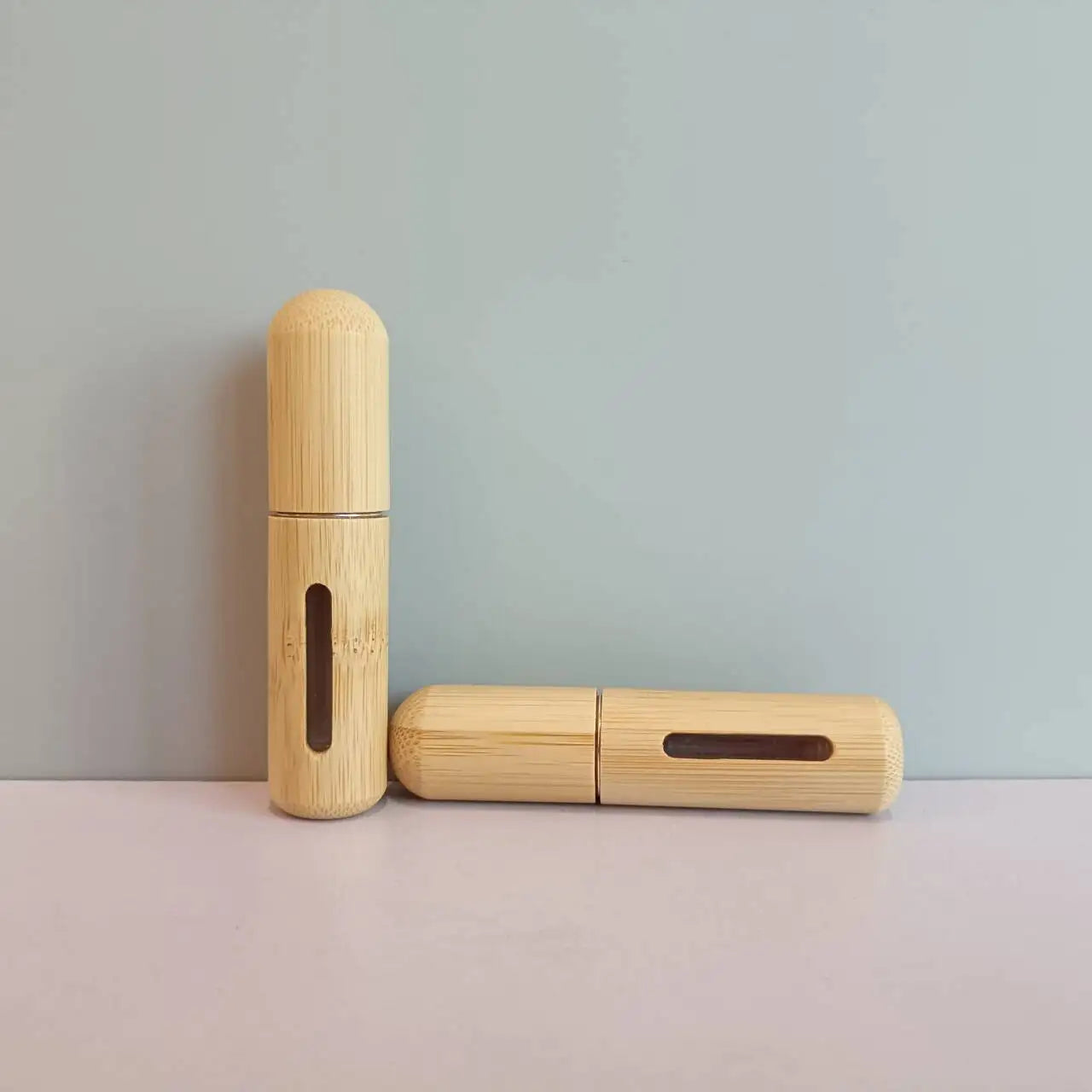 Portable Refillable Travel Sized Empty Atomizer Bamboo Spray Perfume Bottle
