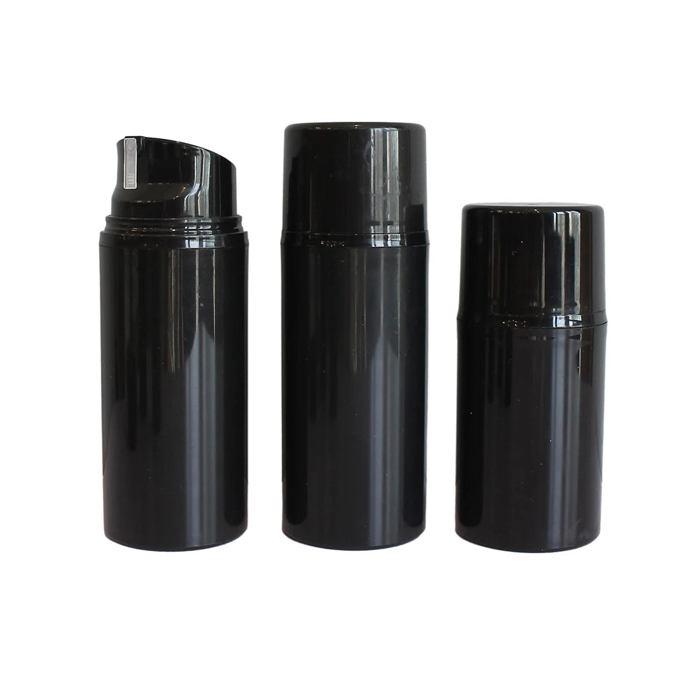 Luxury 30ml 50ml 80ml 100ml 120ml 150ml Black PP Plastic Airless Pump Lotion Serum Bottle for Skincare M888 - 图片 6