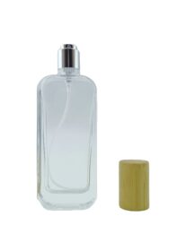 30ml 50ml 100ml Luxury Empty Glass Fragrance Parfum Spray Bottle Cylinder Heavy Base Glass Perfume Bottle With Wooden Cap