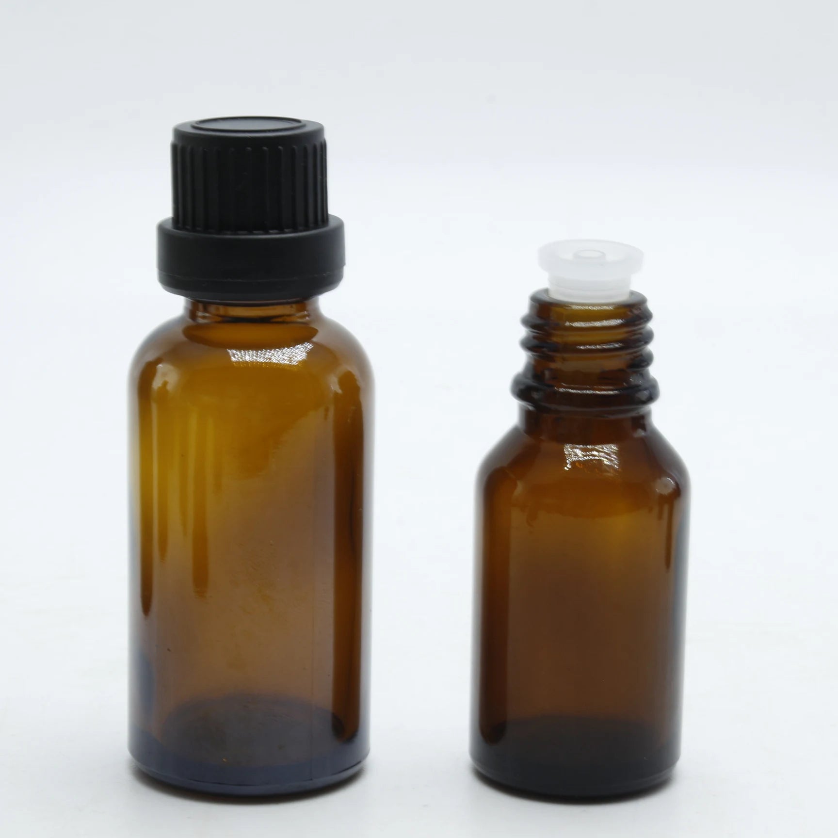 good price hot sale 5ml 10ml 15m l20ml30ml 50ml100ml amber essential oil bottle amber glass bottle with dropper black cap - 图片 3
