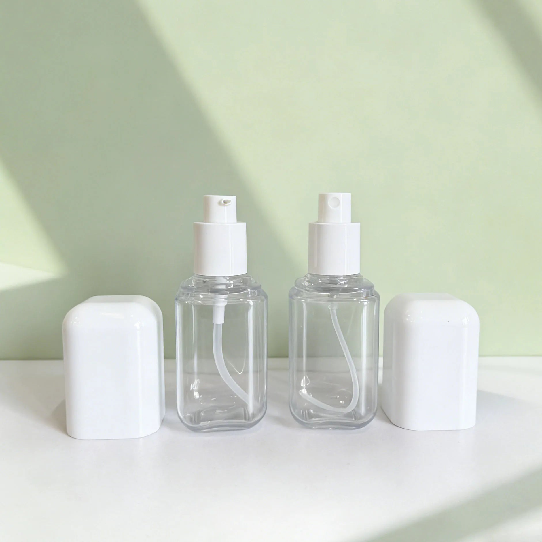 Custom Color Square Plastic Bottle Set Perfume Spray Bottle Lotion Pump Bottle for Beauty Packaging - 图片 6