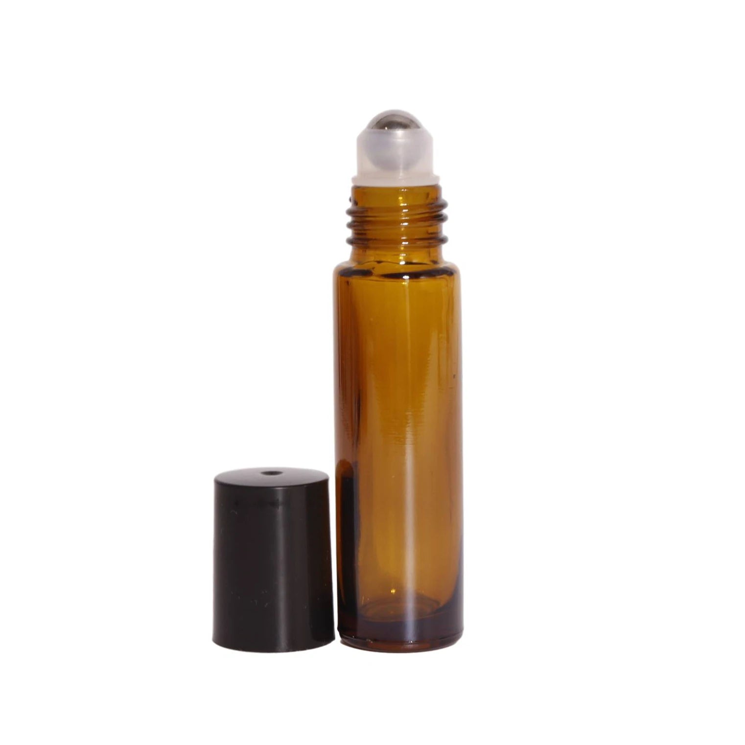 Essential Oil Roll on Glass Bottle Amber Roller Bottle with Black Lid 10ml - 图片 7