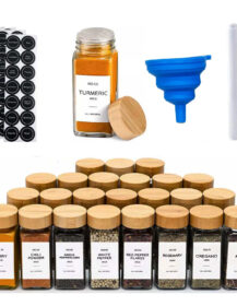 Salt Sugger Square Spice Jar 120ml Shaker Bottle 24-Piece Set for Kitchen Giveaways-Microwave Safe BPA Free