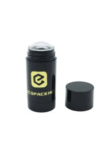Glossy Black White 50ml 50g Empty Plastic Deodorant Stick Container Bottom Design for Skin Care