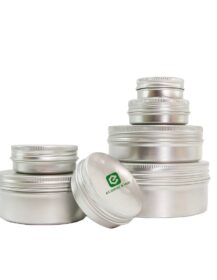 Empty Aluminum Cosmetic Jar Metal Candle Cans  Aluminum Tin With Screw Lid