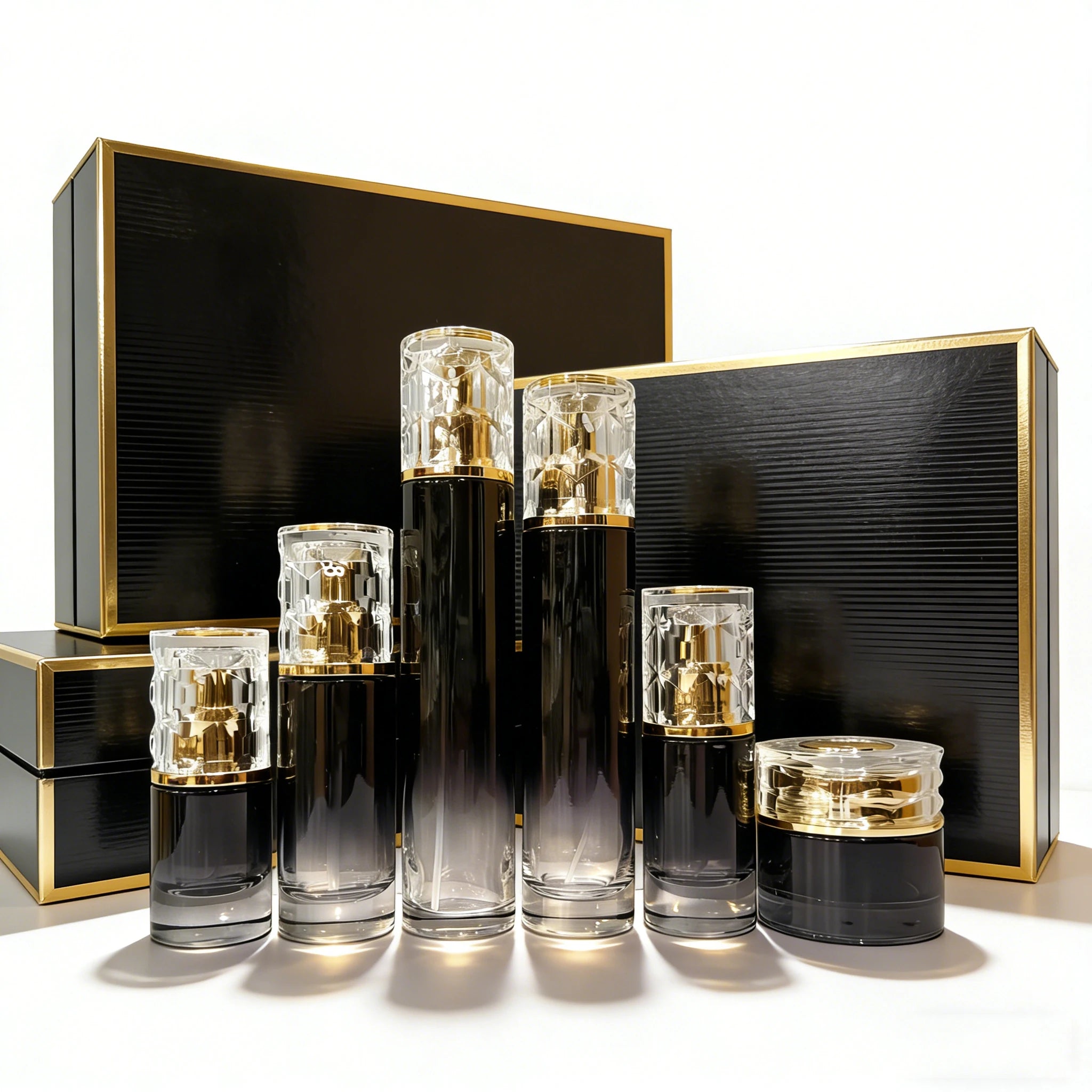 OEM 20ml 30ml 50ml 100ml 120ml Lotion Pump Spray Glass Oil Bottle 30g 50g Face Cream Jar Set for Cosmetic Container - 图片 2