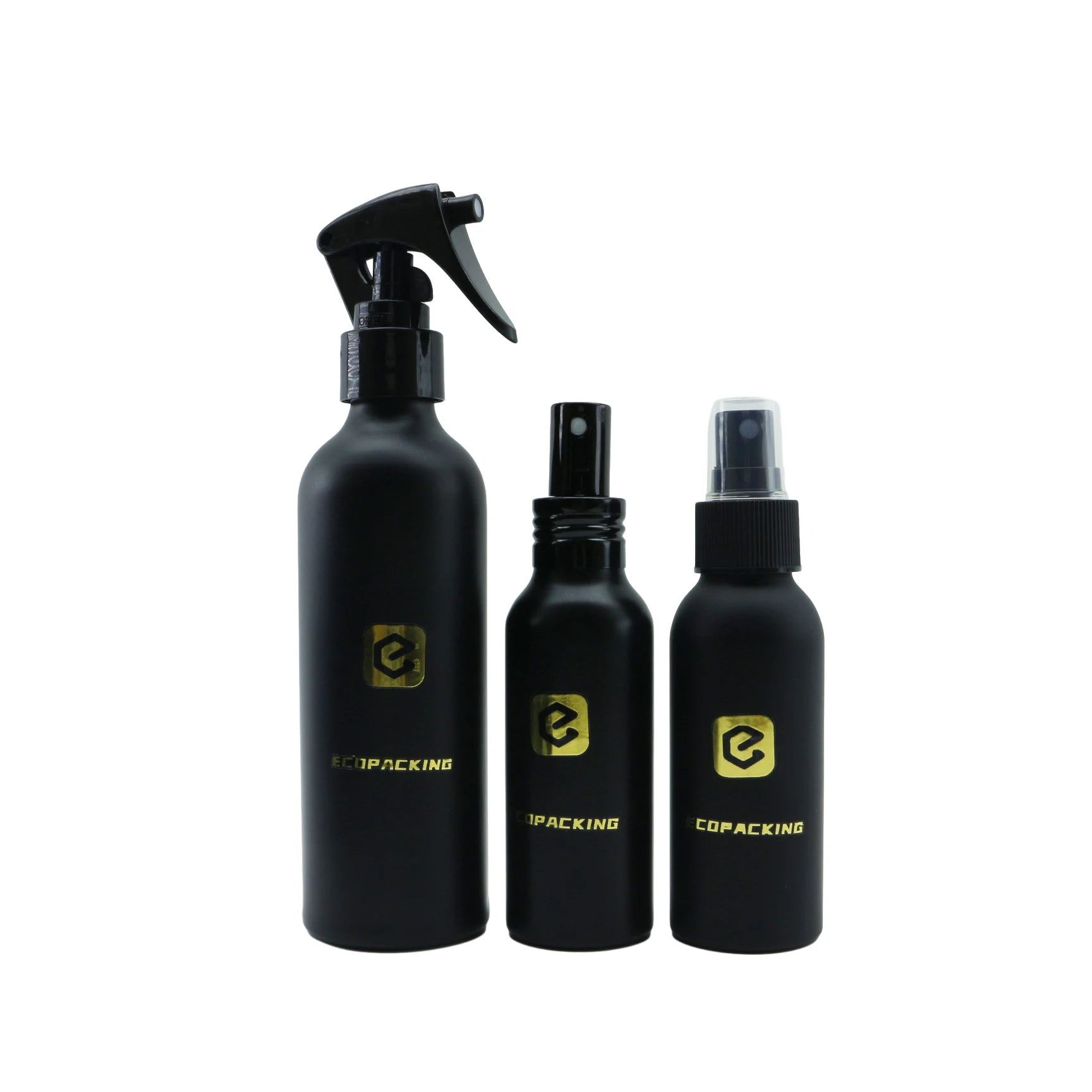Matte Black 50ml 100ml 150ml Aluminum Trigger Spray Bottle Cosmetic Fine Mist Spray Bottles - 图片 3