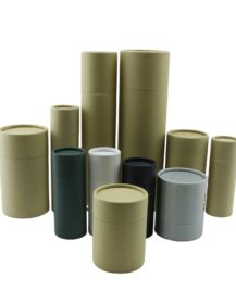 Eco-friendly Cardboard Cylinder Food Paper Tube Packaging Custom Luxe Tea Coffee Candle Round Kraft Paper Tube Packaging