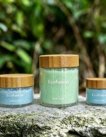 Bamboo Cosmetic Container 50ml 150ml 250ml Pet Body Scrub Plastic Jar with Bamboo Lid for Body Butter Packaging