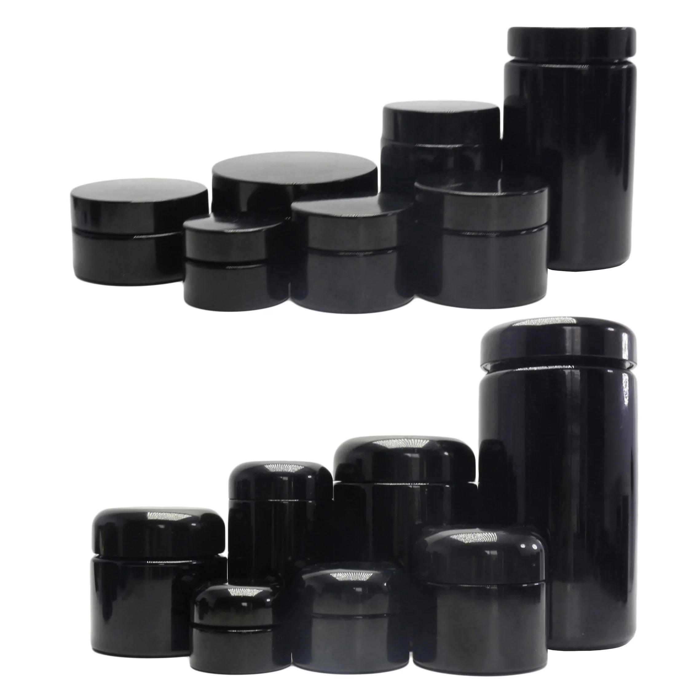5ml 15ml 30ml 50ml 100ml 200ml 250ml 500ml 1000ml Dark Violet Glass Jar for Lotion Cream C888