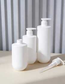 Hot Sell Plastic Bathroom Accessories Set Soap Dispenser with Lotion Pump and Silk Screen Printing