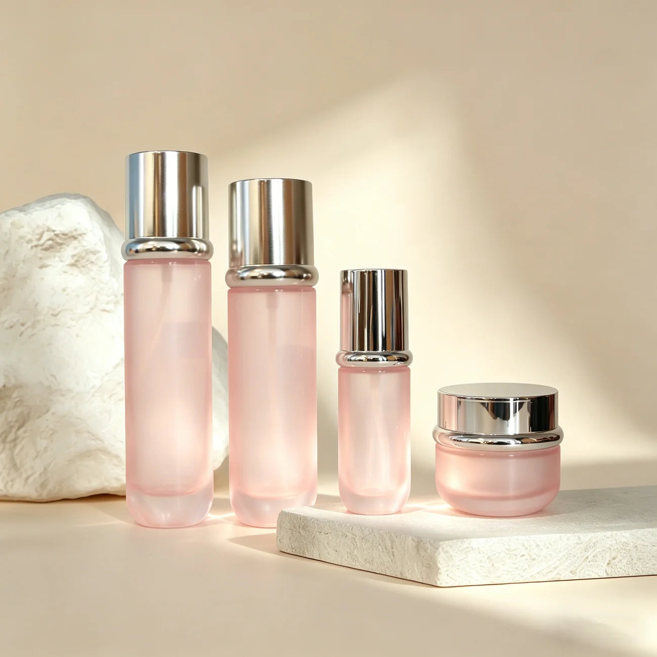 Custom Luxury Serum Cosmetic Packaging Sets Skincare Bottles Glass Jar Cream Container Lotion Pump Sprayer Bottle - 图片 3