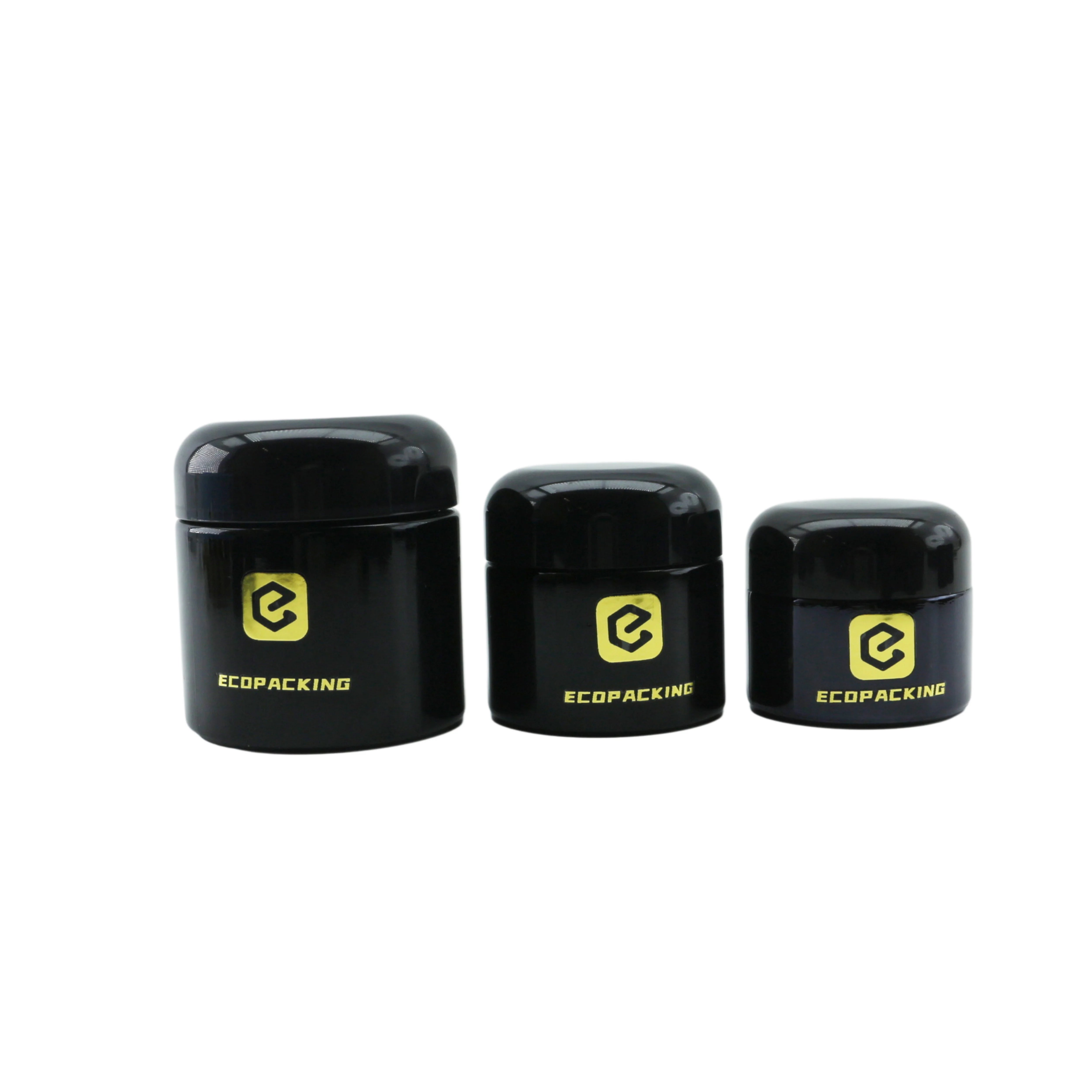 Luxury 5g 15g 20g 30g 50g 100g 250g 500g 1000g Food Storage UV Dark ultra Violet Glass Jar Glass Cream Jar with Lid - 图片 4