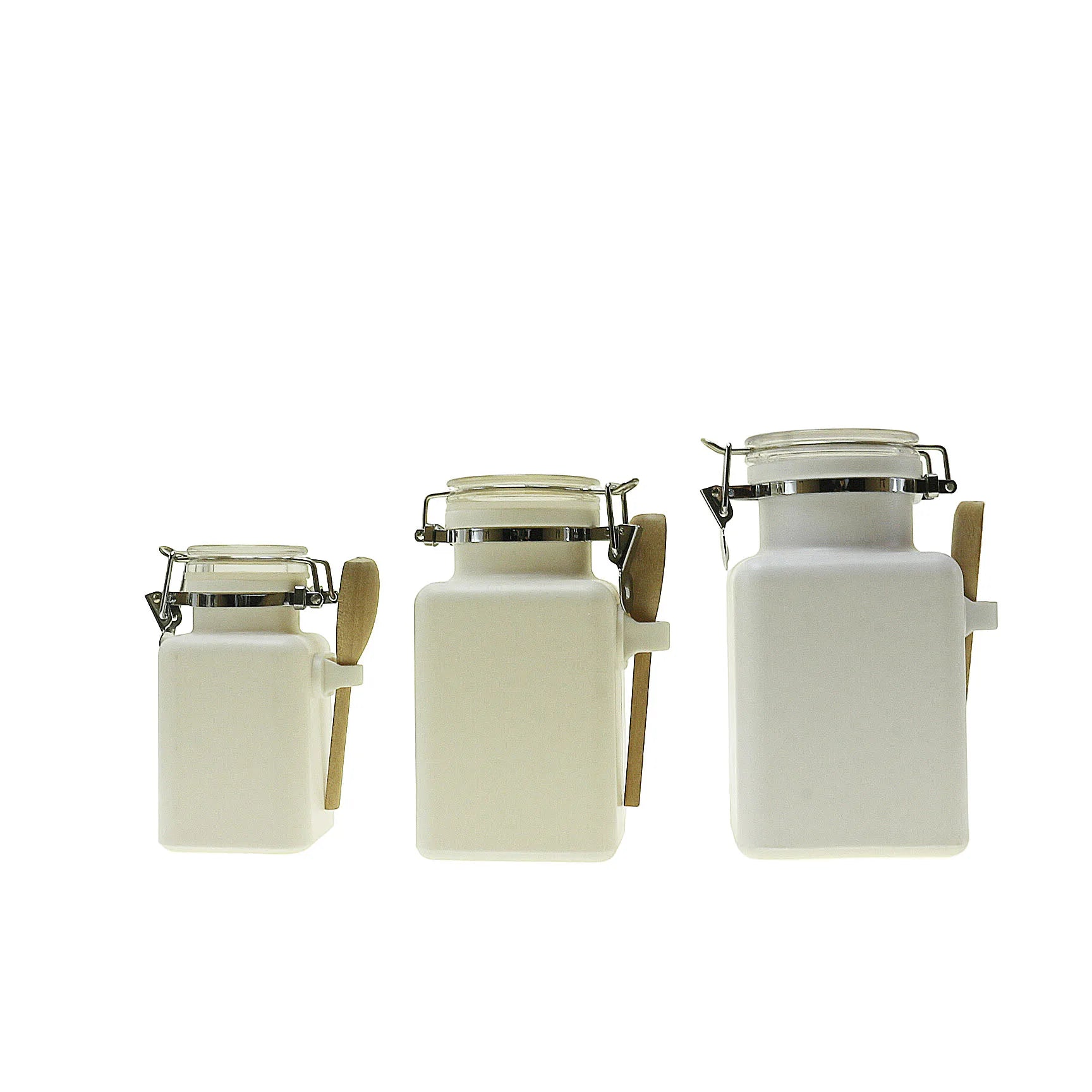 Cosmetic Empty White Black Cosmetic Body Scrub square Bath Salt Cosmetic Jar with Spoon Packaging - 图片 4