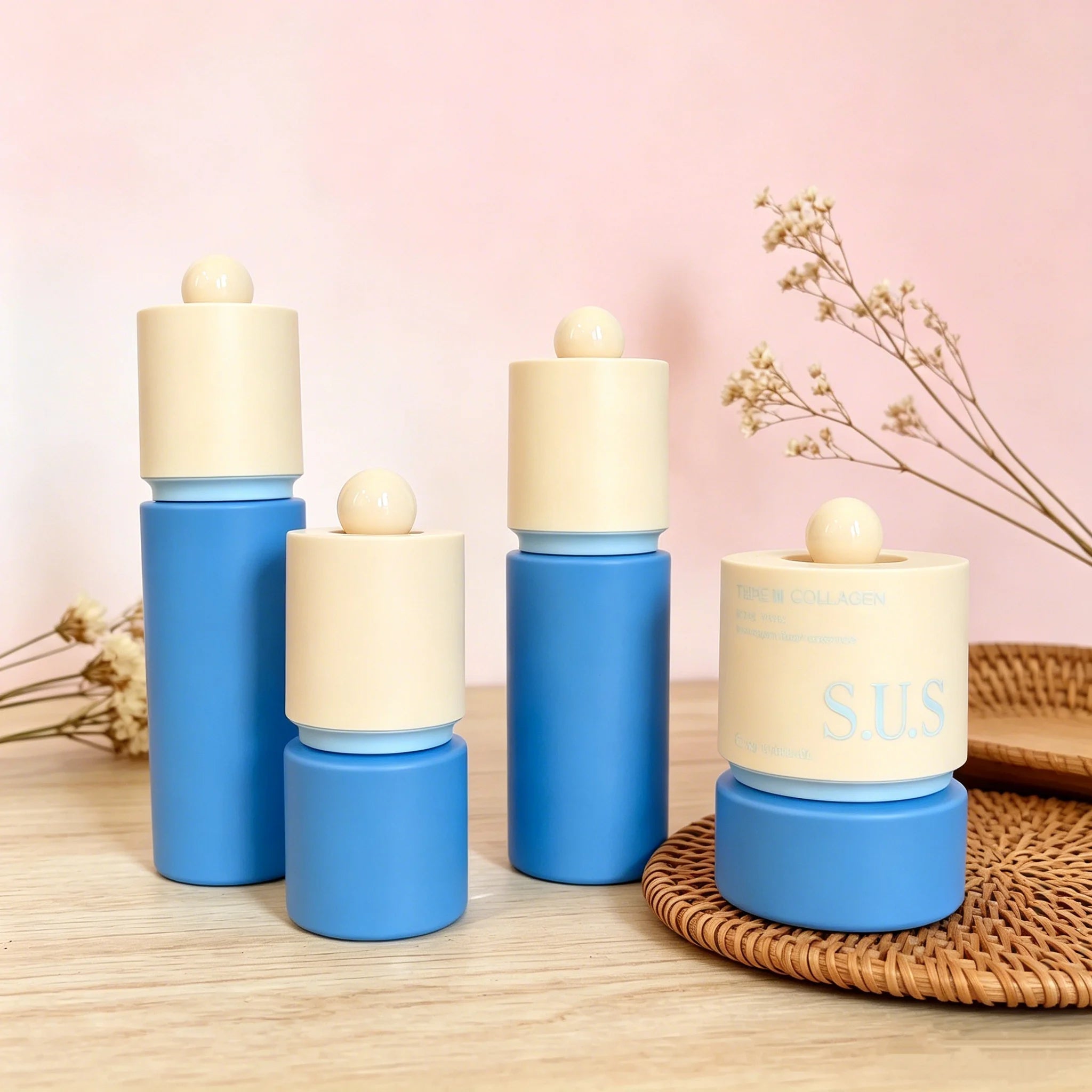 Luxury Thick Base Glass Serum Bottle, Tall Cap High-End Cosmetic Pump Bottle 30ml 50ml 100ml 120ml Skincare Wholesale - 图片 3