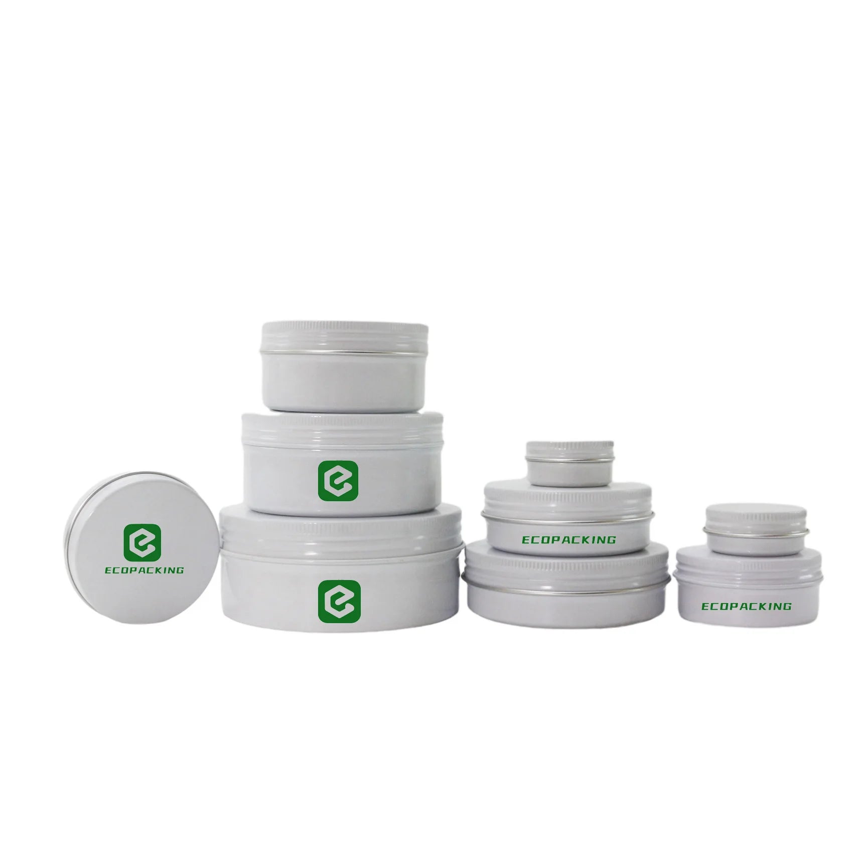Cosmetic Metal Tin Aluminum Jar White Soap Tin Aluminum Metal 15ML 30ML 50ML 60ML 80ML 100ML