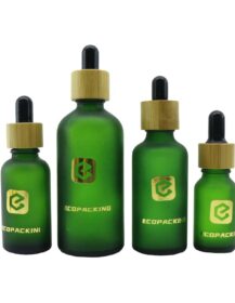 Cosmetic Oil Bottle Packaging 5ml 10ml 15ml 20ml 30ml 50ml 100ml Frosted Green Glass Dropper Bottle C888