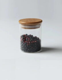 Glass Storage Containers 100ml 200ml 300ml 400ml 500ml Wide Mouth Glass Jar with Wooden Bamboo Lids for Food