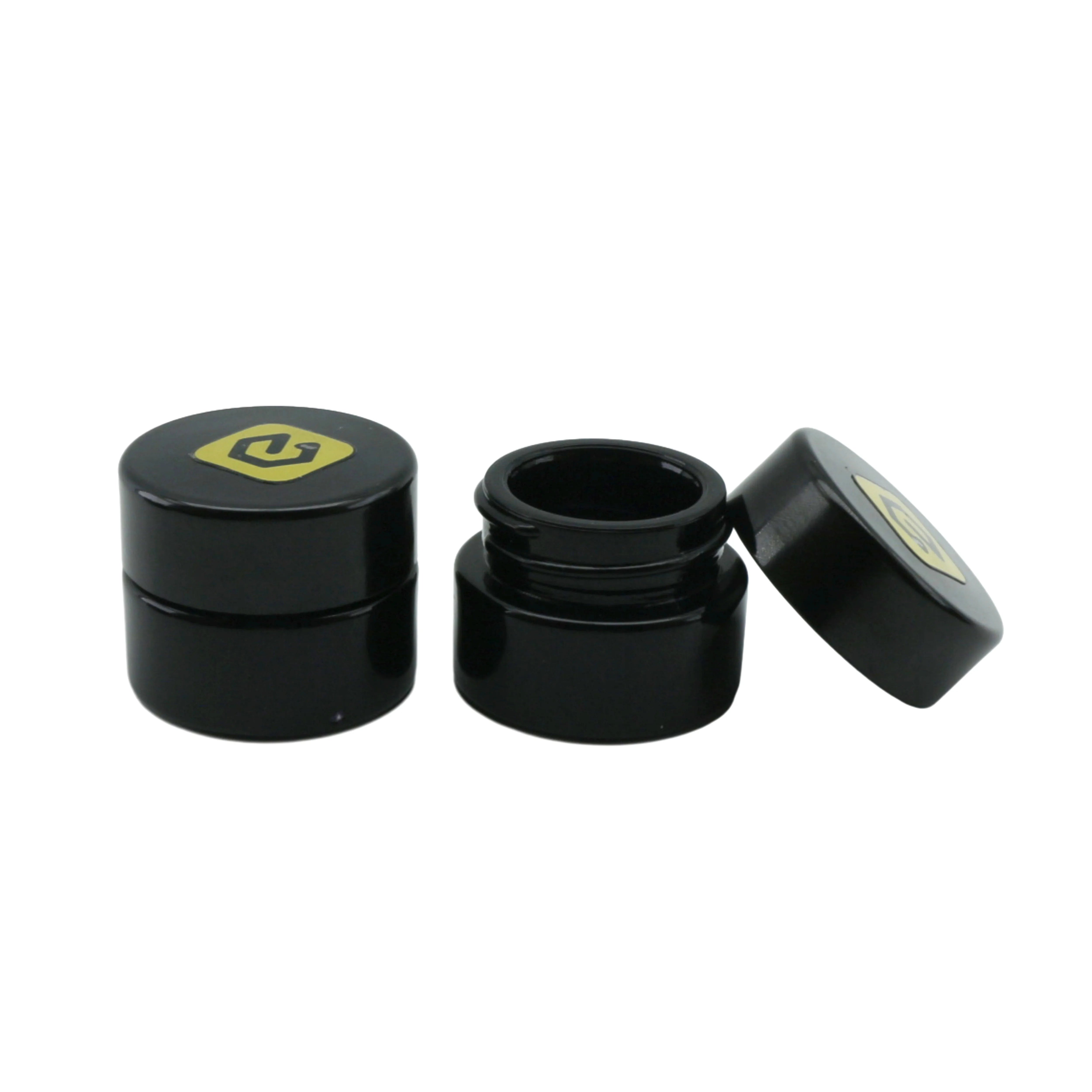 Luxury Cosmetic Jars 15ml 30ml 50ml Black Glass Jar Uv Violet Lotion Jar - 图片 6