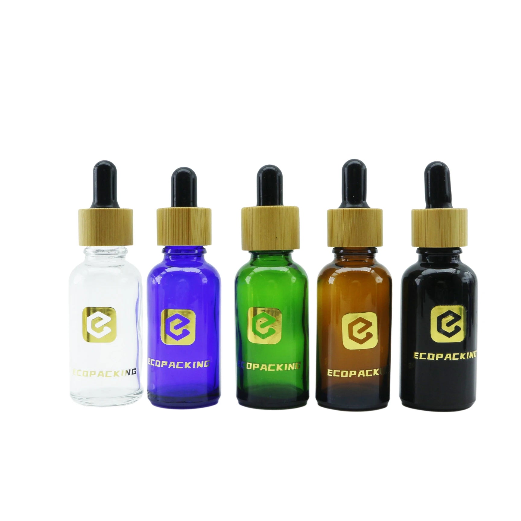 5ml 10ml 15ml 20ml 30ml 50ml 100ml Round Small Luxury Cosmetic Essential Oil Hair Serum Eye Glass Dropper Bottle Packaging