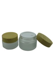 High Quality Cosmetic 30g Empty clear Frosted Glass Cream Jar with Lid