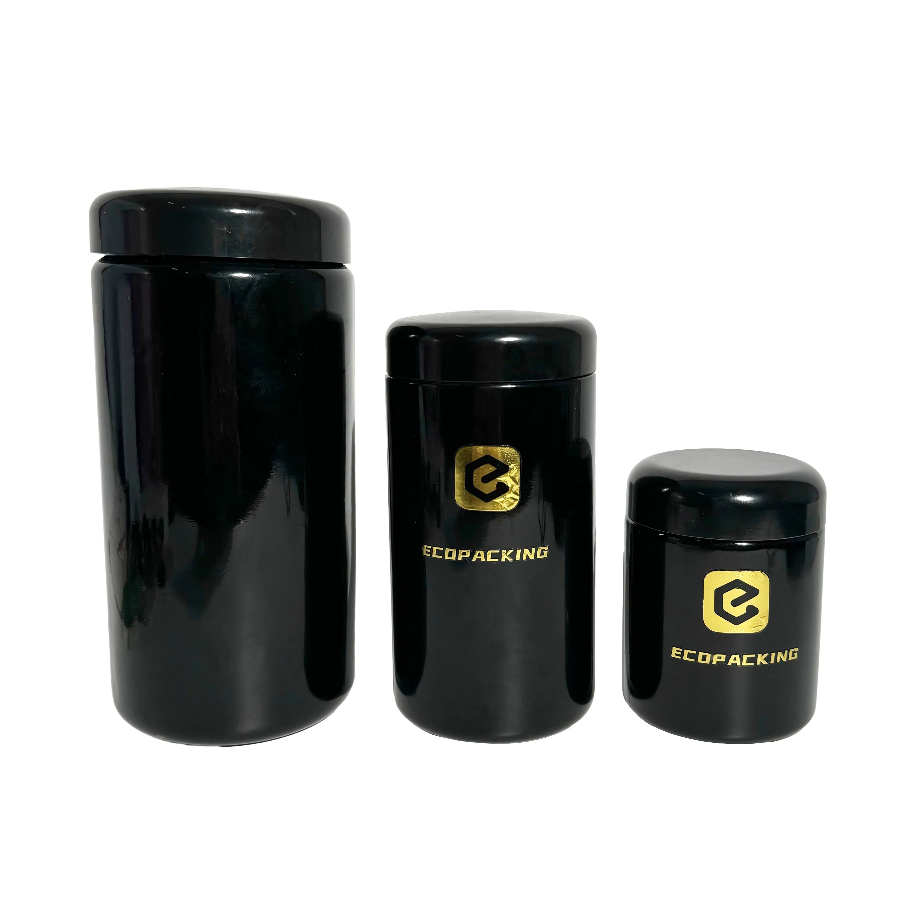 Luxury Black Cream Jars 5ml 15ml 30ml 50ml 100ml 200ml 250ml 500ml 1000ml Uv Cosmetic Glass Container Jar C888 - 图片 3