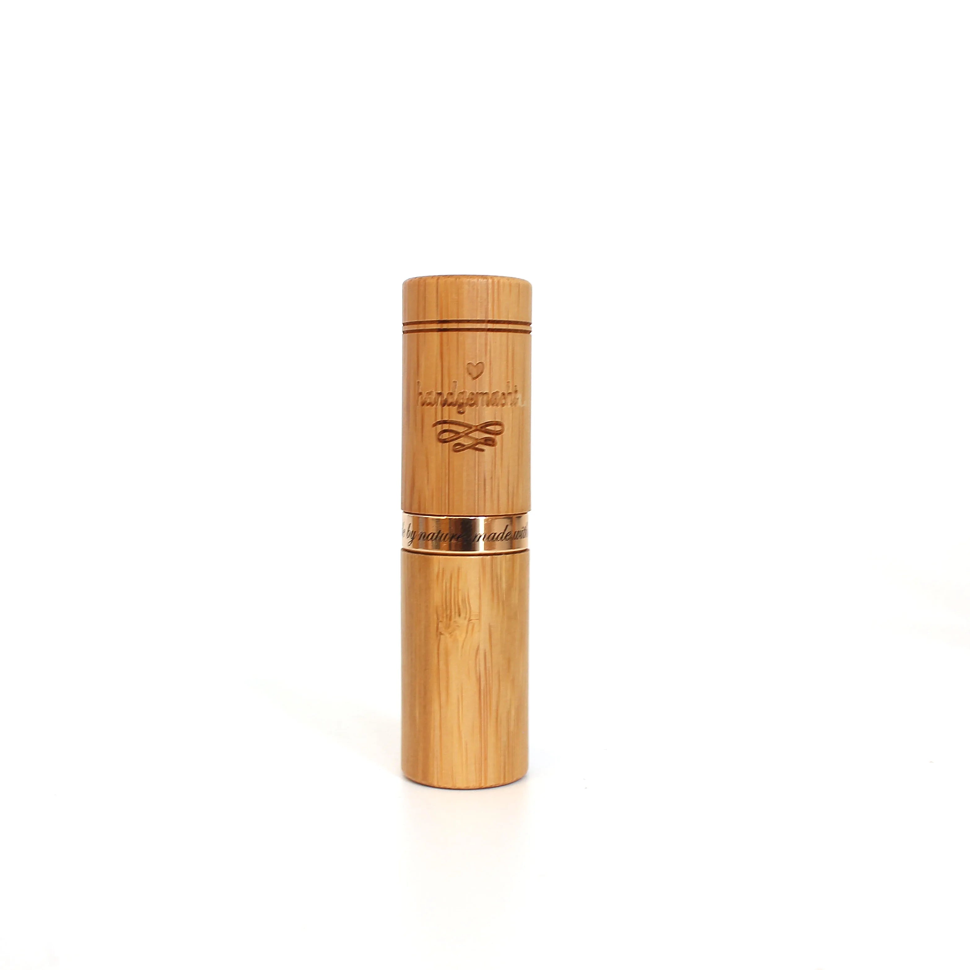 Custom Eco-Friendly Empty Lip Balm Container Wooden Twist up Bamboo Lipstick Tube Cosmetic Packaging - 图片 5
