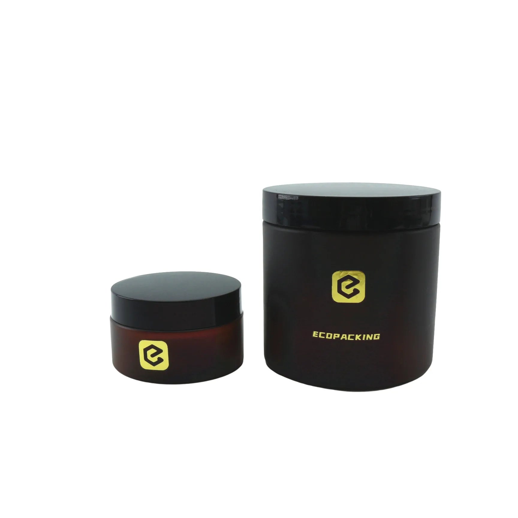 Empty Cream Jar 50ml 100ml 150ml 200ml 250ml Amber PET Plastic Cosmetic Jars With Screw Lid F888 - 图片 6